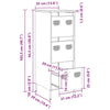 Rosa Schrank Dzidra 39x35x103,5cm (Stahl)