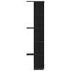Schwarzes Wandregal Clarine 36,5x36,5x140cm (Holz)