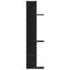 Schwarzes Wandregal Clarine 36,5x36,5x140cm (Holz)