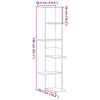 Schwarzes Wandregal Clarine 36,5x36,5x140cm (Holz)