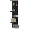 Schwarzes Wandregal Clarine 36,5x36,5x140cm (Holz)
