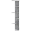 Wandeckregal Clarine, betonfarben, 36,5x36,5x140cm (Holz)