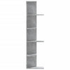 Wandeckregal Clarine, betonfarben, 36,5x36,5x140cm (Holz)