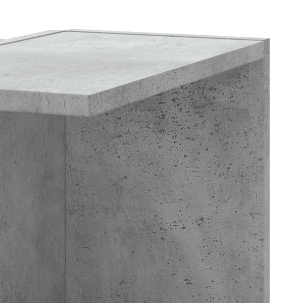 Wandeckregal Clarine, betonfarben, 36,5x36,5x140cm (Holz)