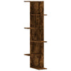 Räuchereichen-Wandeckregal Clarine 36,5x36,5x140cm (Holz)