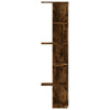 Räuchereichen-Wandeckregal Clarine 36,5x36,5x140cm (Holz)