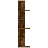 Räuchereichen-Wandeckregal Clarine 36,5x36,5x140cm (Holz)