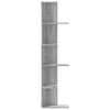 Graues Eckwandregal Clarine 36,5x36,5x140cm (Holz)