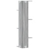 Graues Eckwandregal Clarine 36,5x36,5x140cm (Holz)