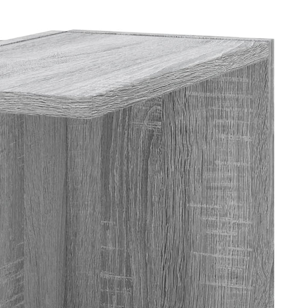 Graues Eckwandregal Clarine 36,5x36,5x140cm (Holz)