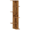 Wand-Eckregal Clarine 36,5x36,5x140cm (Altholz, Holz)