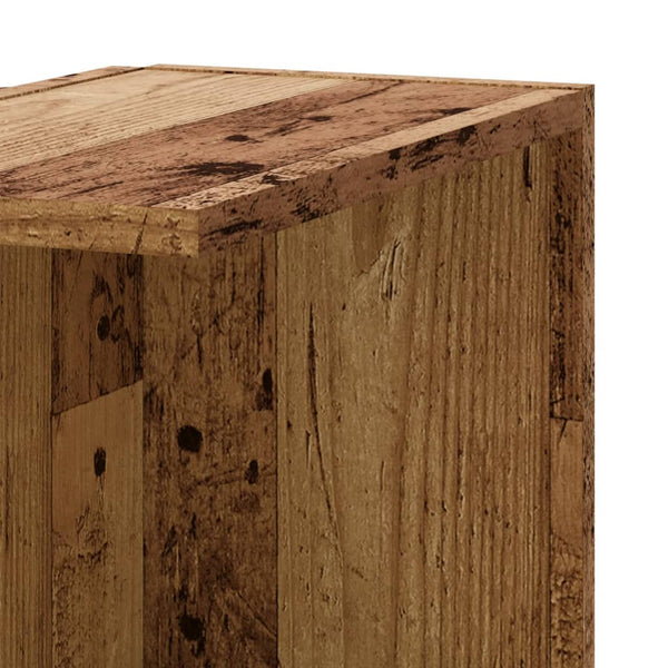 Wand-Eckregal Clarine 36,5x36,5x140cm (Altholz, Holz)