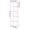 Wand-Eckregal Clarine 36,5x36,5x140cm (Altholz, Holz)