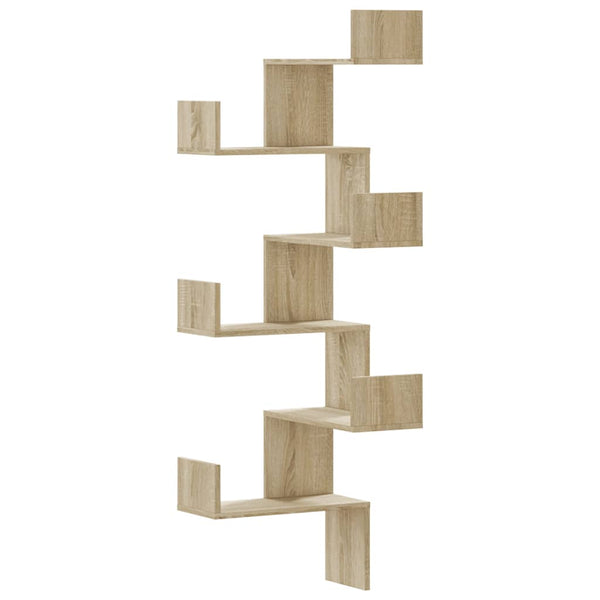 Wandeckregal Sonoma-Eiche Constantinela 45x45x147cm (Holz)