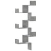 Betongraues Wand-Eckregal Constantinela 45x45x147cm (Holz)