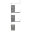 Betongraues Wand-Eckregal Constantinela 45x45x147cm (Holz)