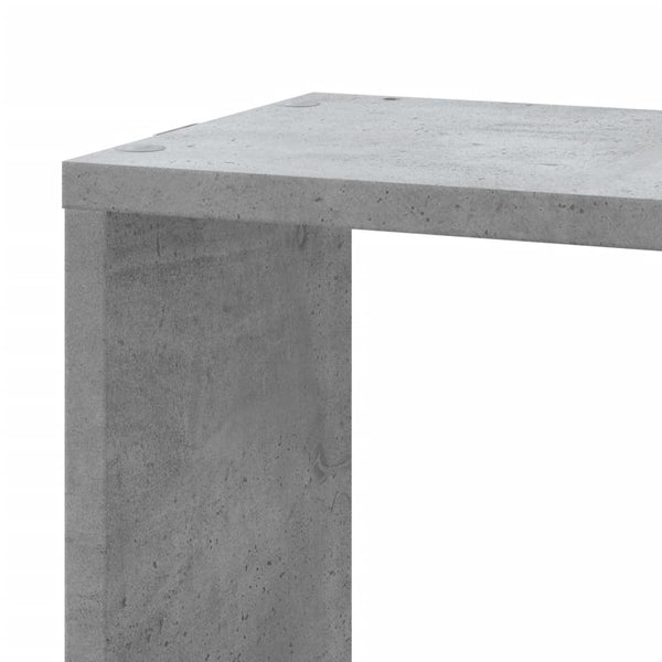 Betongraues Wand-Eckregal Constantinela 45x45x147cm (Holz)