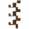 Räuchereiche Wand Eckregal Constantinela 45x45x147cm (Holz)