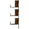 Räuchereiche Wand Eckregal Constantinela 45x45x147cm (Holz)