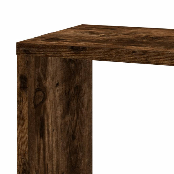 Räuchereiche Wand Eckregal Constantinela 45x45x147cm (Holz)