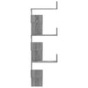 Graues Wand-Eckregal Constantinela 45x45x147cm (Holz)