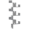 Graues Wand-Eckregal Constantinela 45x45x147cm (Holz)