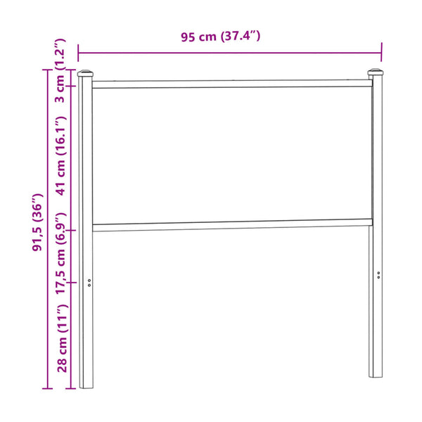 Nachttisch Wildeiche Deaca 90cm (Holz und Stahl)