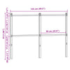 Savutammi-Bettkopfteil Deaca 120cm (Holz und Stahl)