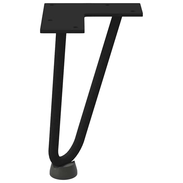 Tischbeine Mardini 20cm Schwarz Haarnadelbeine (4 Stk. Vollstahl)