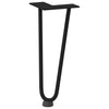 Mardini Tischbeine Schwarz Haarnadelbeine 30 cm (4 Stück massiver Stahl)