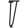 Mardini Tischbeine Schwarz Haarnadelbeine 30 cm (4 Stück massiver Stahl)
