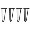 Mardini Haarnadel Tischbeine schwarz 30cm (4 Stück massiver Stahl)