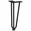 Mardini Haarnadel Tischbeine schwarz 30cm (4 Stück massiver Stahl)