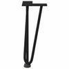 Mardini Haarnadel Tischbeine schwarz 30cm (4 Stück massiver Stahl)