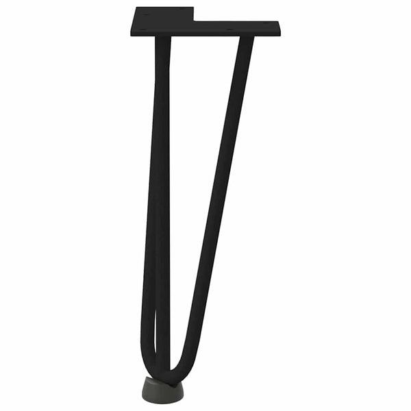 Mardini Haarnadel Tischbeine schwarz 30cm (4 Stück massiver Stahl)