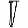 Mardini Haarnadel Tischbeine schwarz 30cm (4 Stück massiver Stahl)