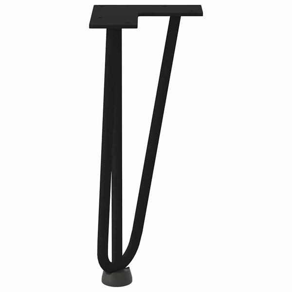 Mardini Haarnadel Tischbeine schwarz 30cm (4 Stück massiver Stahl)
