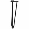 Mardini Tischbeine Schwarz Haarnadel 42cm (4 Stück massiver Stahl)