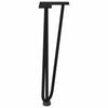 Mardini Tischbeine Schwarz Haarnadel 42cm (4 Stück massiver Stahl)