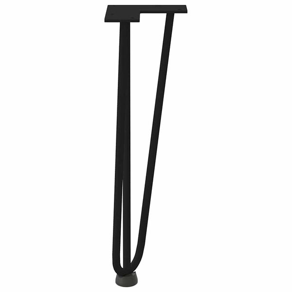 Mardini Tischbeine Schwarz Haarnadel 42cm (4 Stück massiver Stahl)