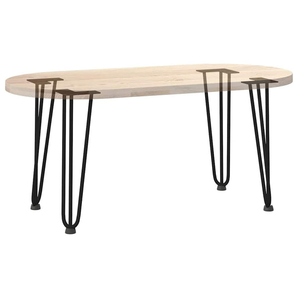Mardini Tischbeine Schwarz Haarnadel 42cm (4 Stück massiver Stahl)