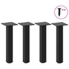 Schwarze Sofatischbeine Mujdedin 42-44 cm (4 Stück Stahl)