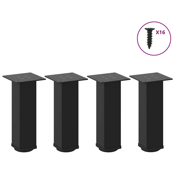 Schwarze Couchtischbeine Mujdedin 30-32cm (4 Stahlbeine)