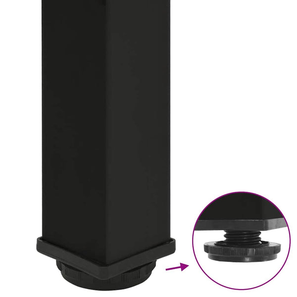 Schwarze Couchtischbeine Mujdedin 30-32cm (4 Stahlbeine)