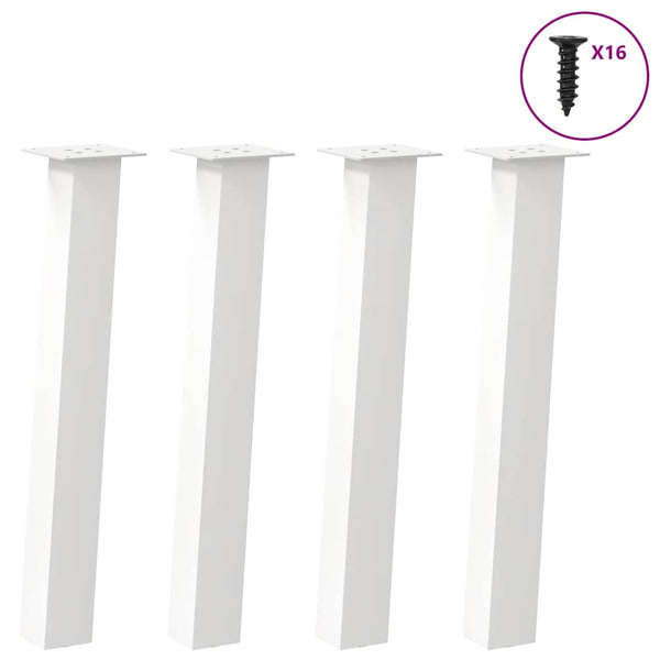 Valkoiset jalat konsolipöydälle Cheryl 72cm (4 kpl, teräs)
