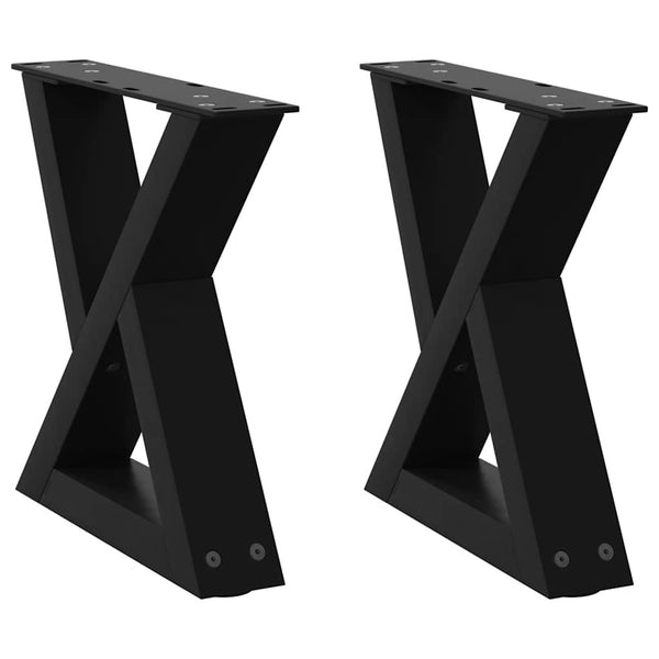Musta sohvapöydän jalat Ghida 40x(30-31,3)cm (2 kpl teräs)