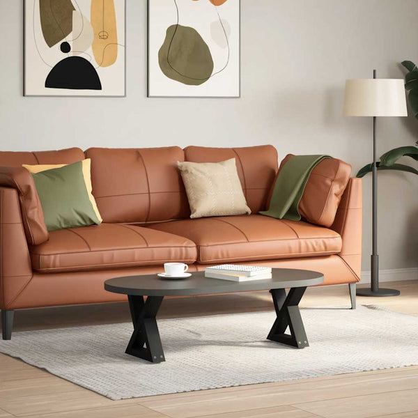 Musta sohvapöydän jalat Ghida 40x(30-31,3)cm (2 kpl teräs)