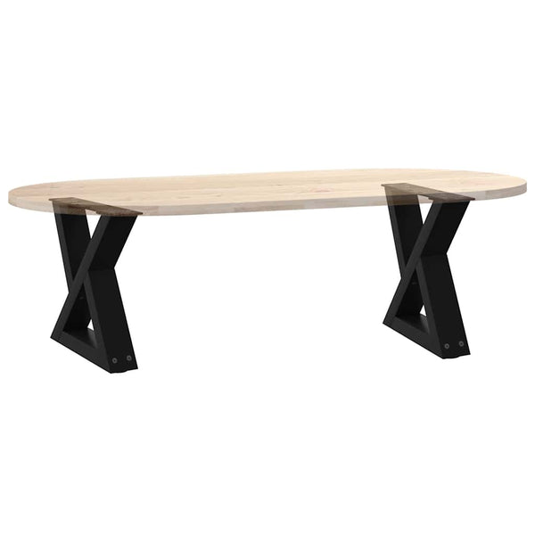 Musta sohvapöydän jalat Ghida 40x(30-31,3)cm (2 kpl teräs)