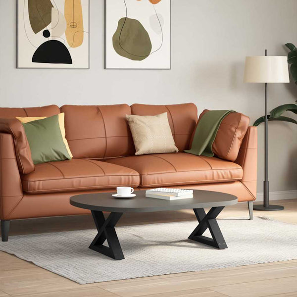 Musta sohvapöydän jalat Ghida 50x(30-31,3)cm (2 kpl teräs)