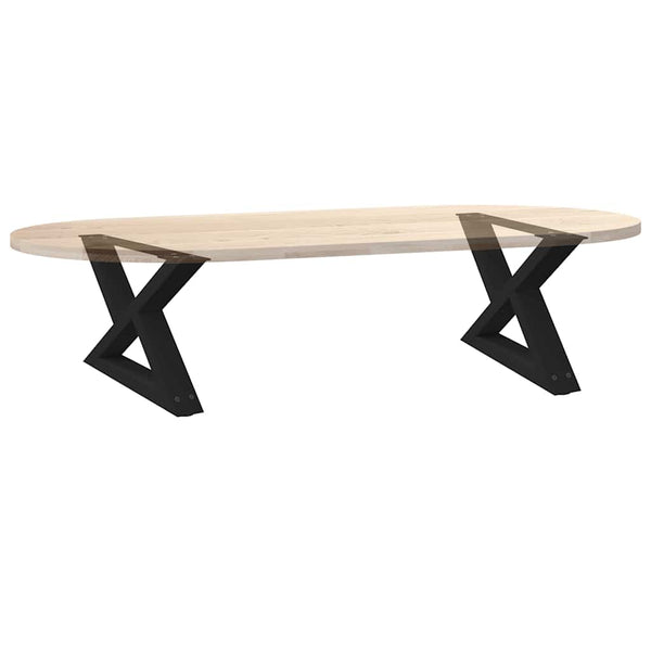 Musta sohvapöydän jalat Ghida 50x(30-31,3)cm (2 kpl teräs)